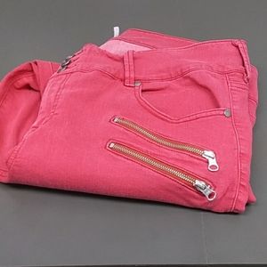 Torrid Red 22R Multi Zip Skinny Jegging Pants